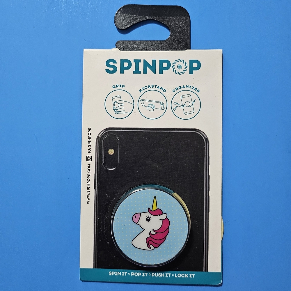 SpinPop: Pop-Up Phone Holder & Stand - UNICORN